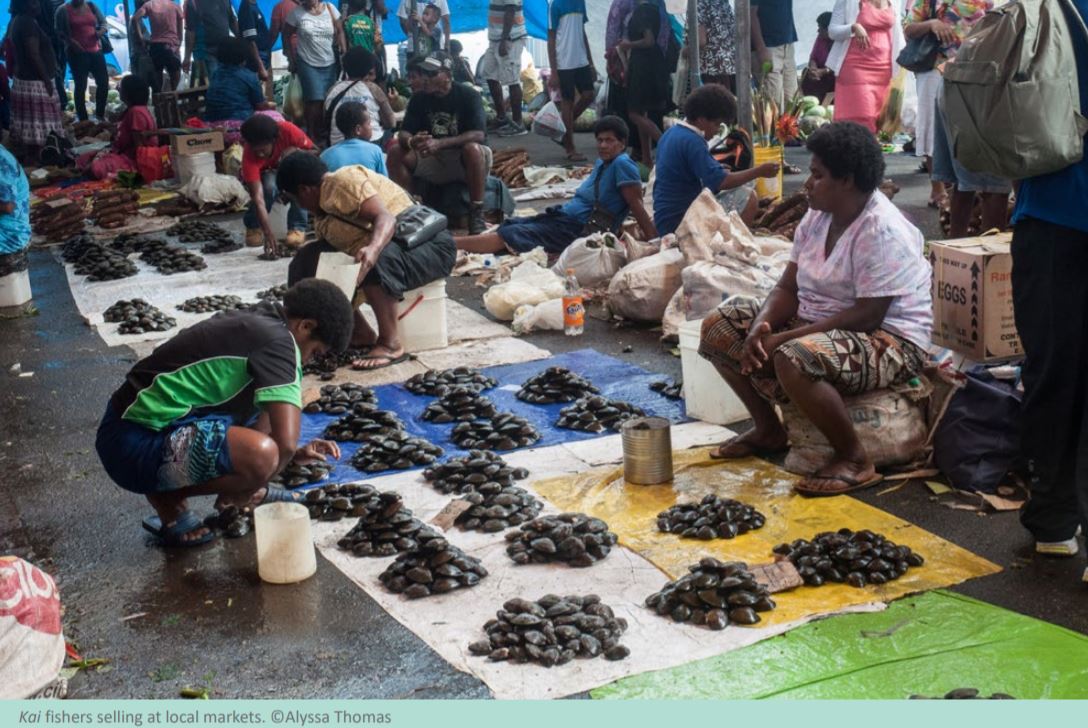 Photo © Alyssa Thomas, World Conservation Society - Kai fishers selling at local markets