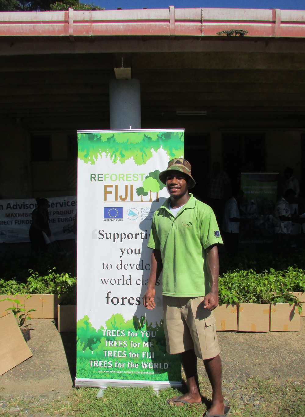 Reforest partner staff during the tree distribution event in Nadi in April 2017