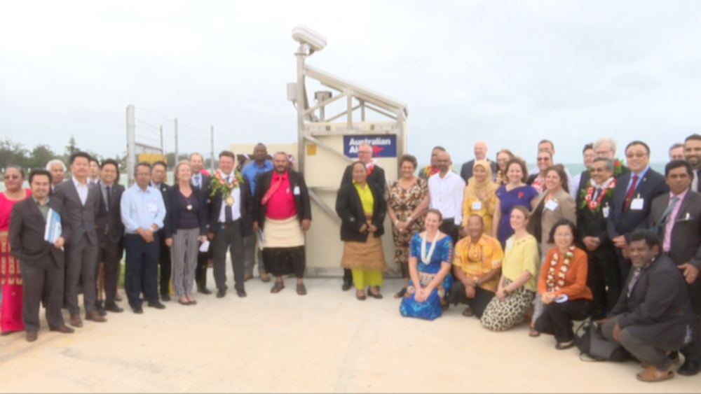 Group photo at sea level station commissioning