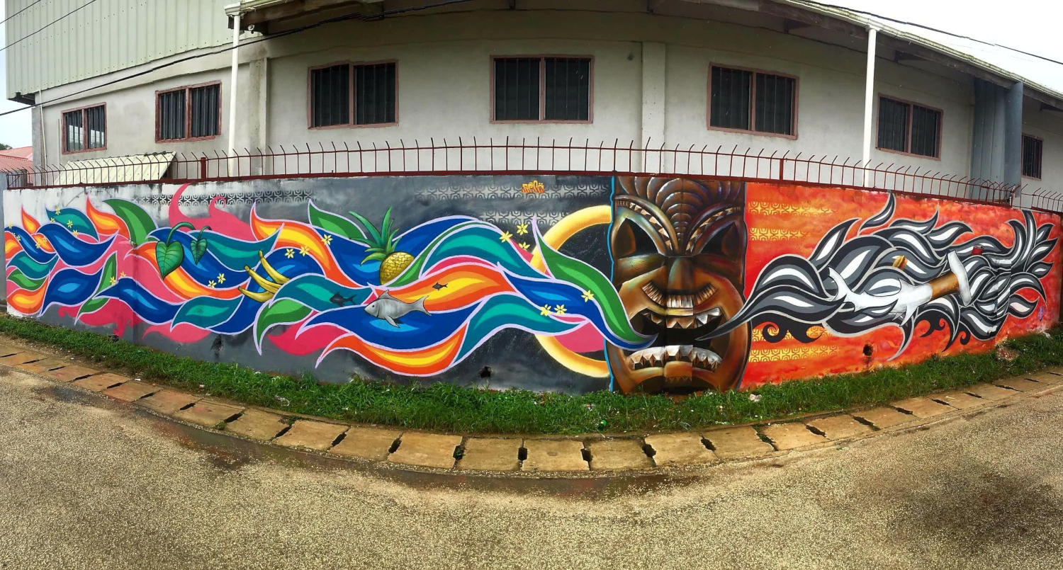 LA LIBERTÉ EST UN CHOIX - fresque réalisée par les jeunes des Tonga