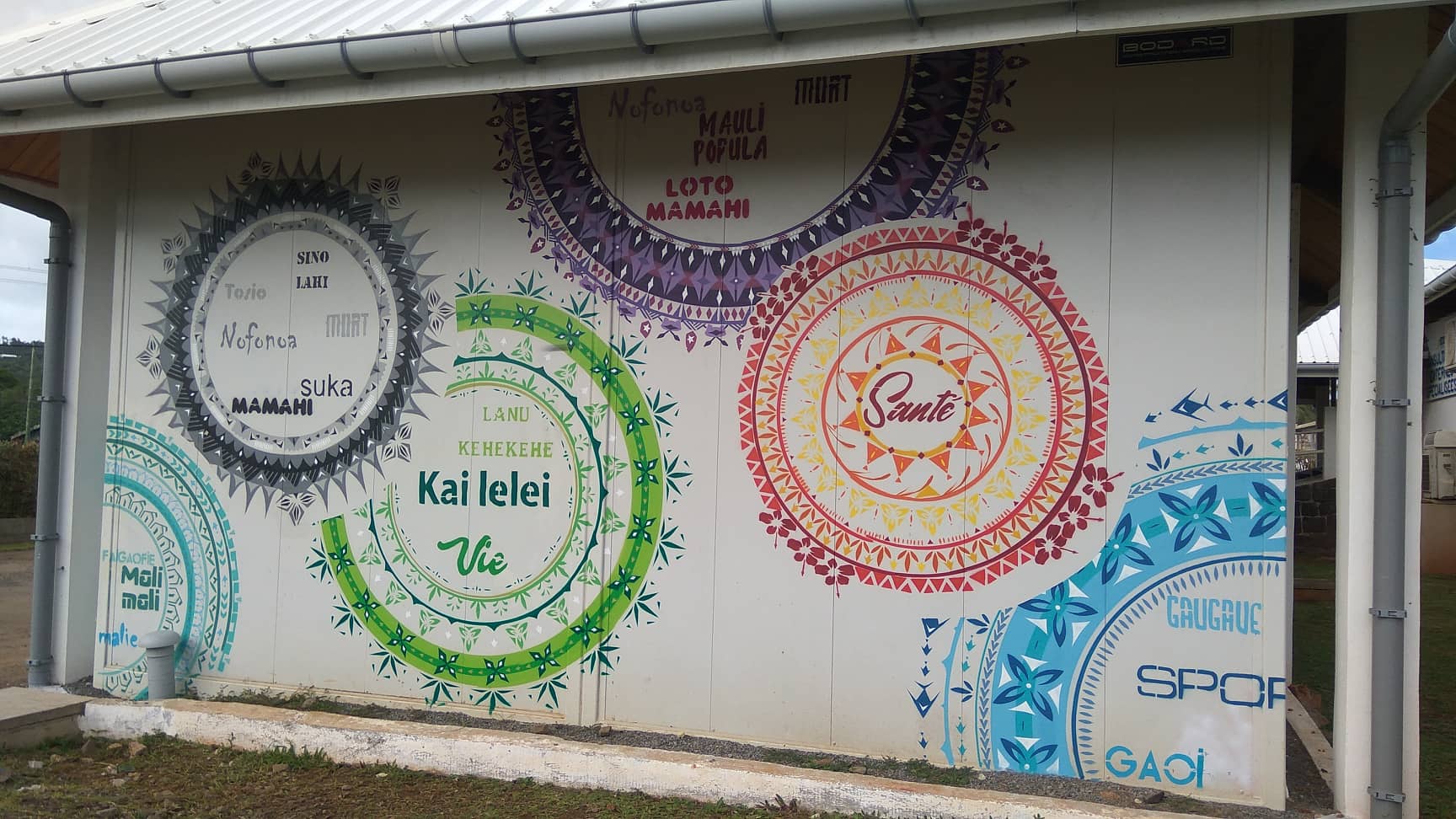 Tapa - fresque réalisée par les jeunes de Wallis et Futuna