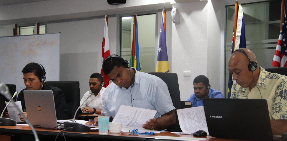 Fiji delegation. (L-R) Meizyanne Hicks, Asakaia Tabua, Gerard Rokoua