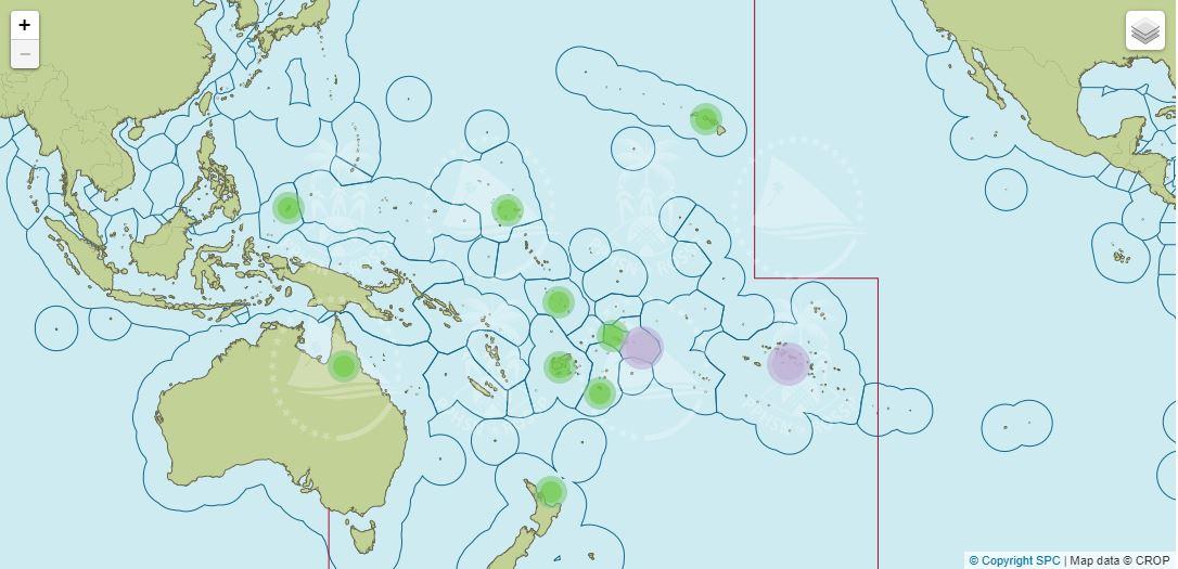 Cartographie des alertes maladies dans le Pacifique