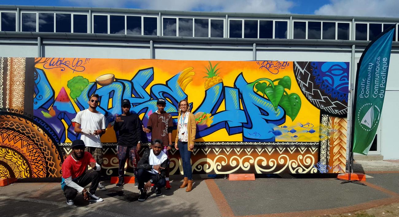 Street Art to raise NCDs awareness in the Pacific - Team Vanuatu at IUHPE2019 in New Zealand