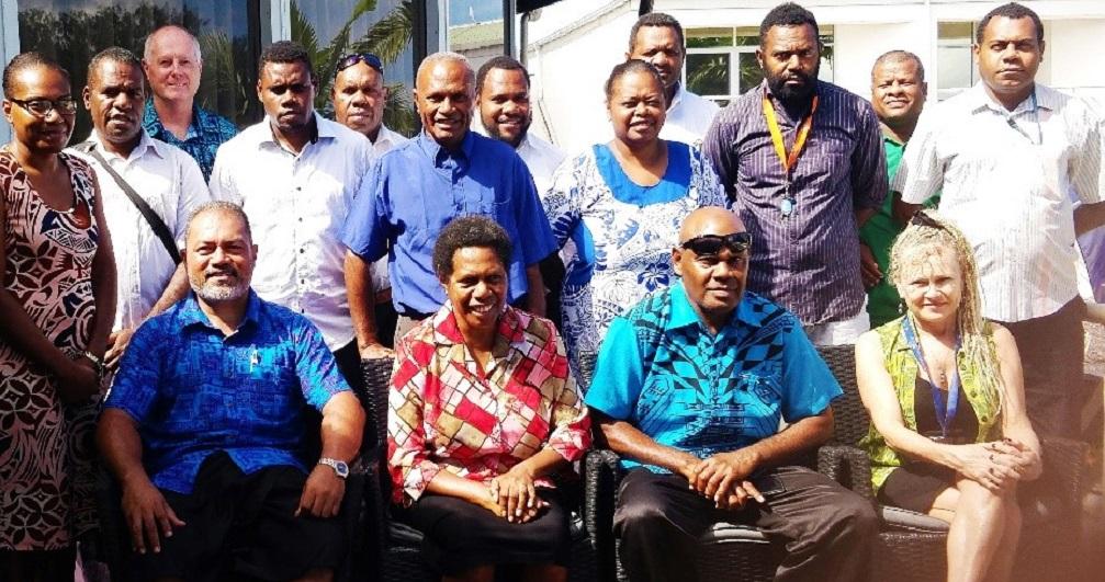 Vanuatu Police Prosecutors with Director General of the Vanuatu Ministry of Justice and Community Services, Dorosday Kenneth (front row, second left)