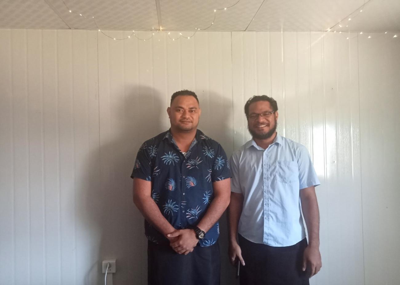 Mr. Sosefo Tofu from PCREEE and Mr. Simona Kilei, Director for Energy in Tuvalu
