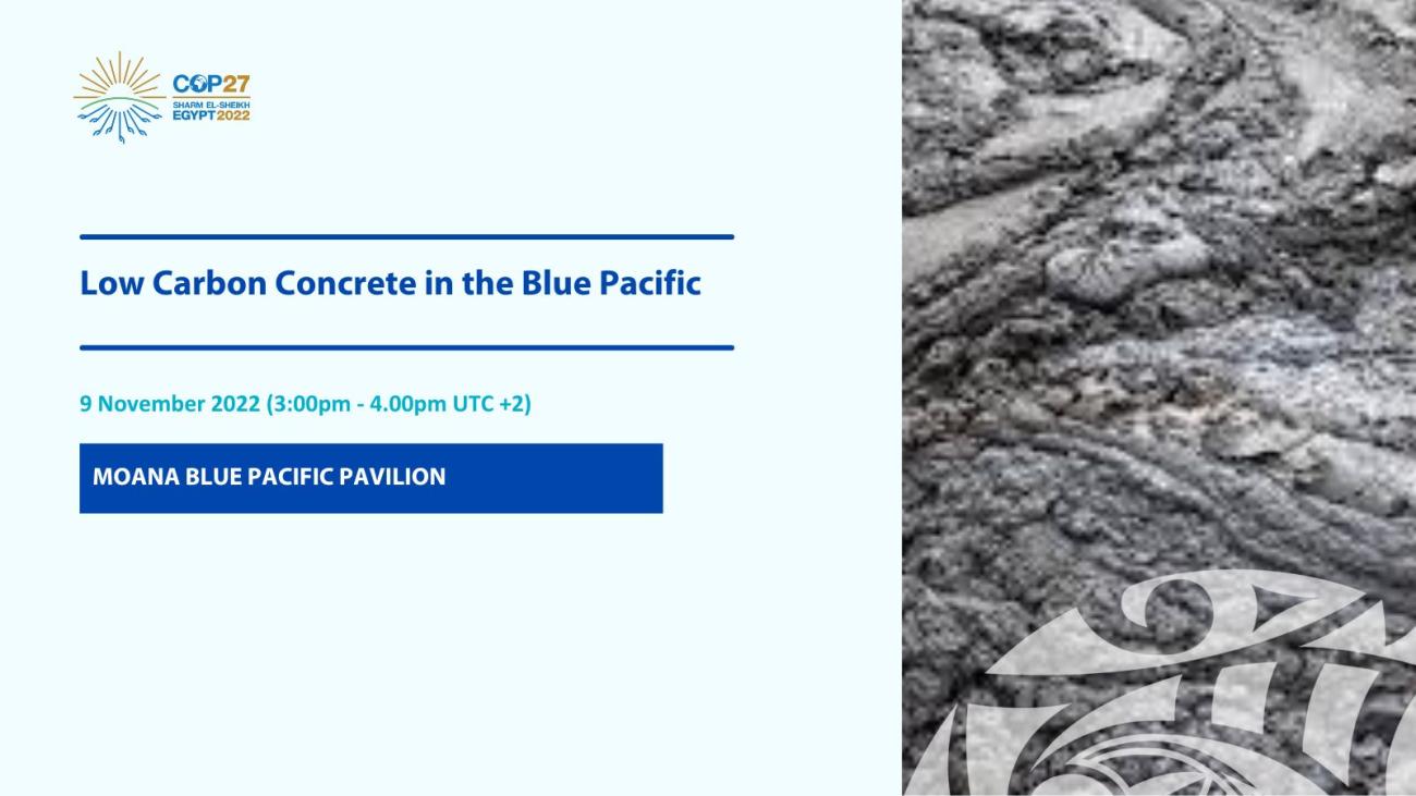 Low Carbon Concrete in the Blue Pacific 