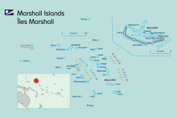 Carte des îles Marshall
