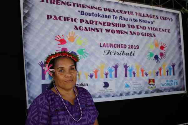 Totite Barekiau, RRRT Kiribati Country Coordinator, speaker at the Pacific Partnership launch