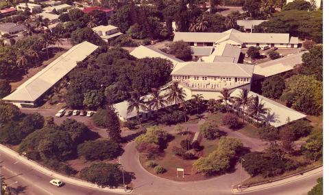 SPC headquarters, Noumea, New Caledonia, old Pentagon building