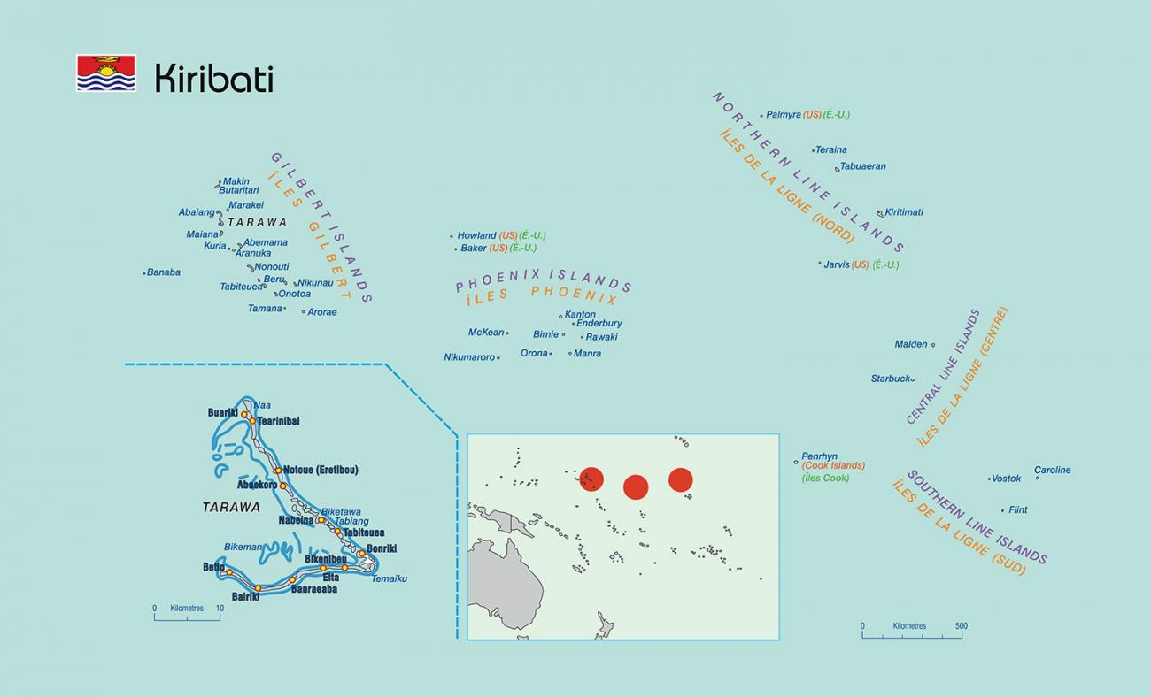 Carte de Kiribati