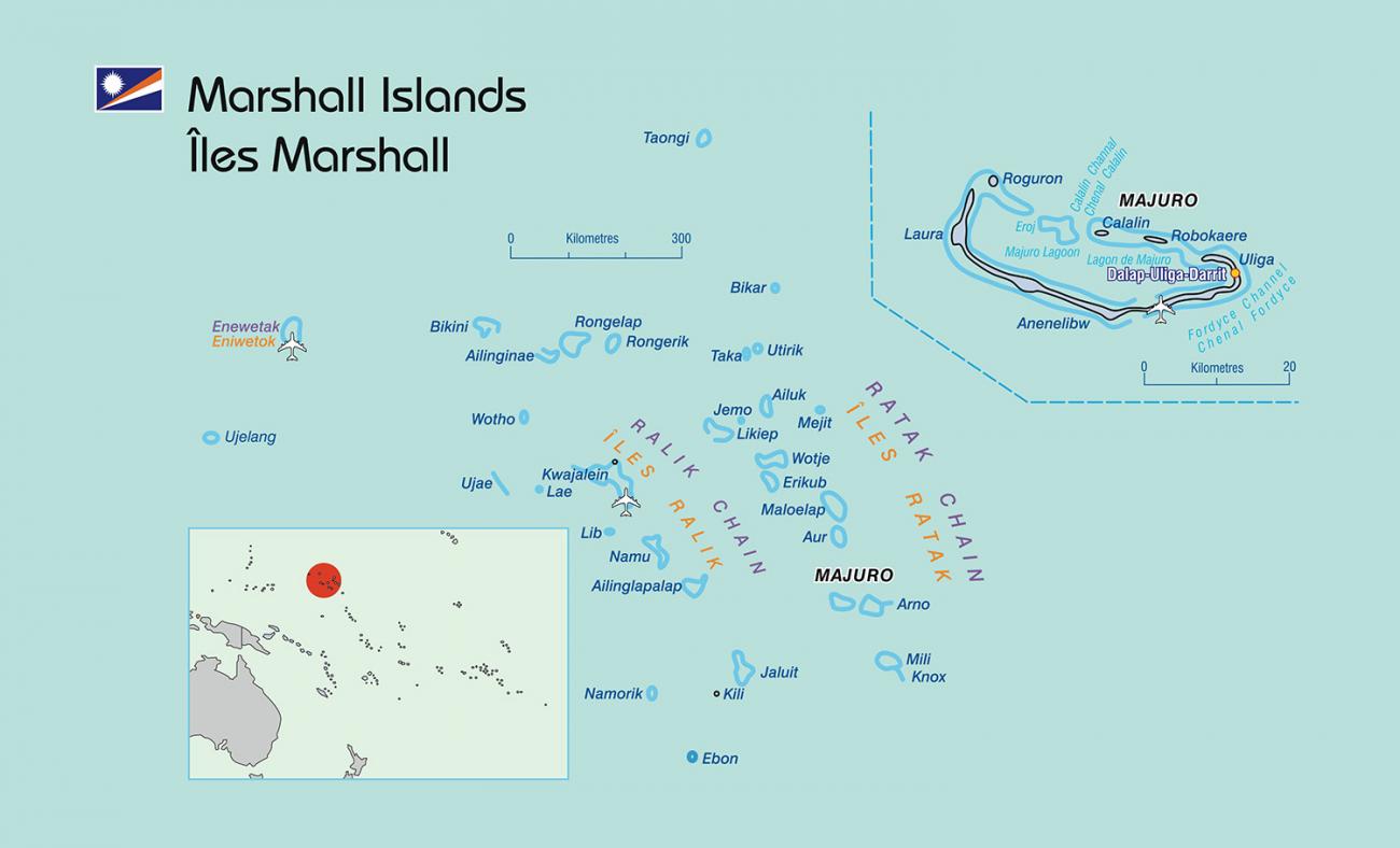 Carte des îles Marshall
